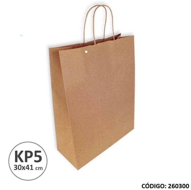BOLSA KRAFT CON MANIJA 30x40cm. KP-5  (L260300)