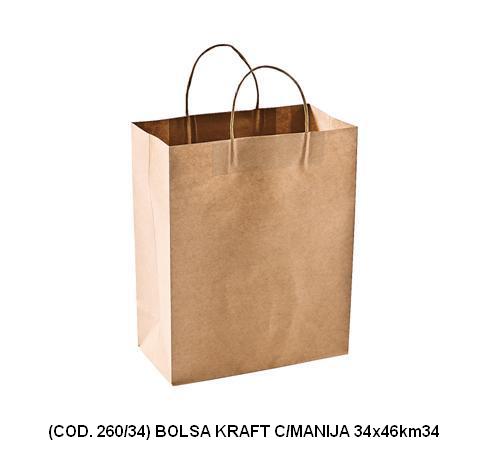 BOLSA KRAFT CON MANIJA 35X47cm. KP-7 (L260340)