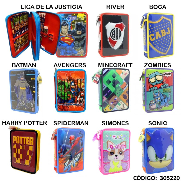 CANOPLA CRESKO 2 PISOS CON CIERRE LICENCIA CON UTILES ESCOLARES  (L305220)