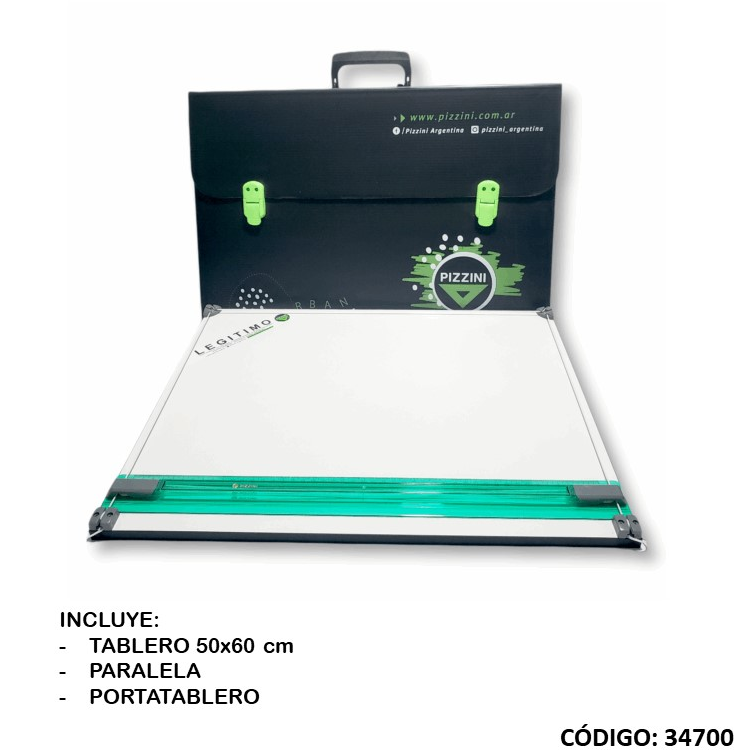 TABLERO PIZZINI 50X60cm. CON PARALELA Y PORTATABLERO  (L34700)