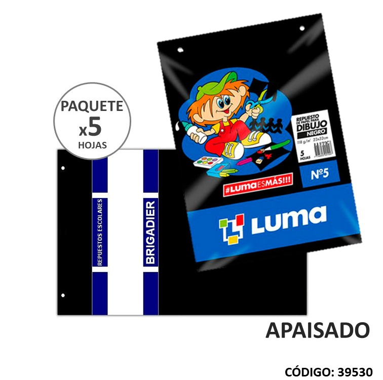 REPUESTO DIBUJO BRIGADIER APAISADO NEGRO (L39530)