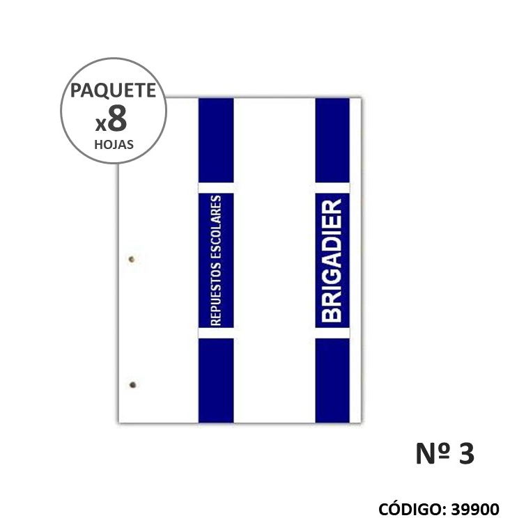 REPUESTO DIBUJO BRIGADIER N3 BLANCO (L39900)