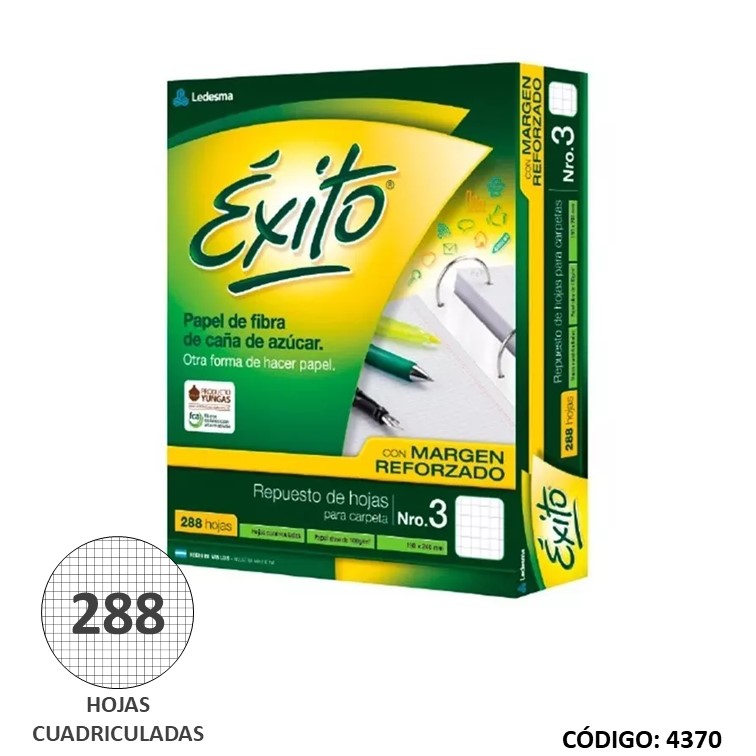 REPUESTO N3 EXITO MARGEN REFORZADO CUADRICULADO x288h (L4370)