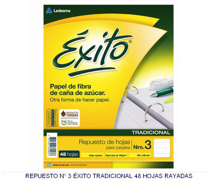 REPUESTO N3 EXITO ECOLOGICO RAYADO x 48hjs. (L4910)