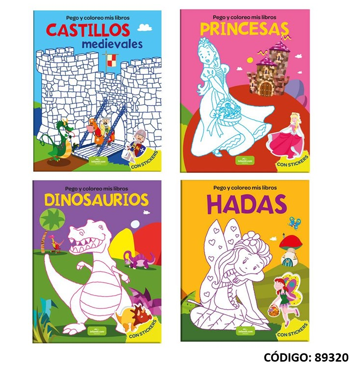 LIBRO PARA PINTAR PEGO Y COLOREO (L89320)