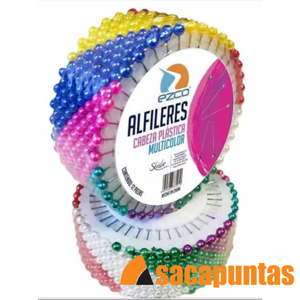 ALFILERES CABEZA PLASTICA DISCOS x 40 U. (L321600)