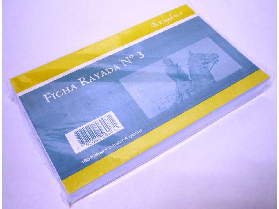 FICHAS RAYADAS N 3 x100 130g (L44330)
