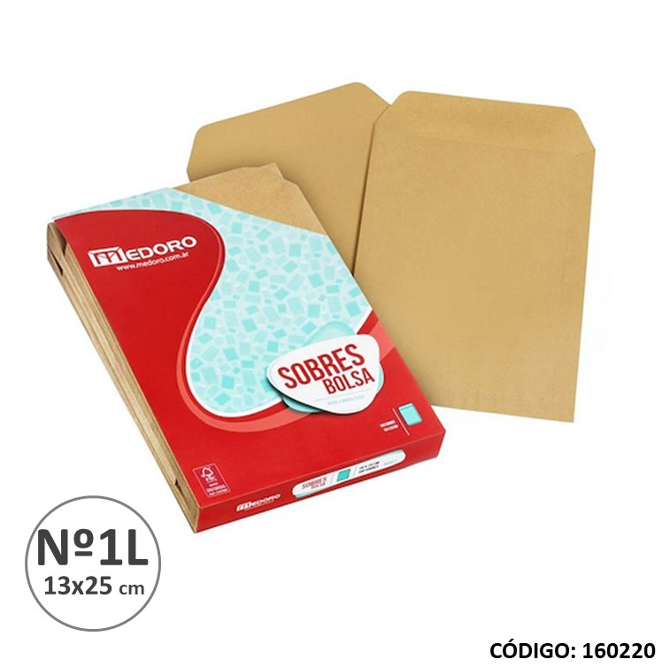 SOBRES MANILA 13x25 N 1L  (L160220)