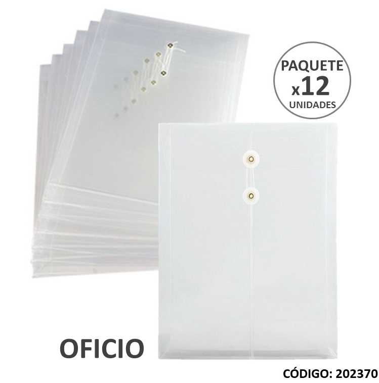 SOBRES POLIPROPILENO CON HILO OFICIO (L202370)