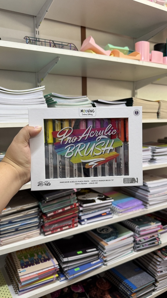 MARCADOR MOOVING COLORINF ACRYLIC BRUSH X24 (L29090)