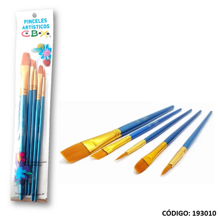 PINCEL CBX ARTISTICOS X5 UNIDADES (L1930100)