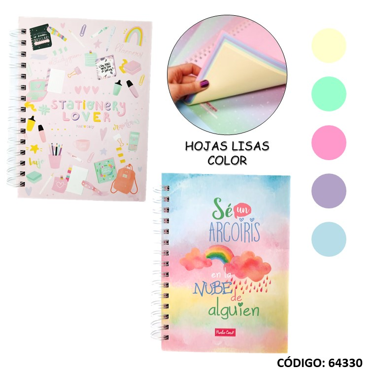 CUADERNO CON ESPIRAL RAIMBOW X100HJS. (L64330)