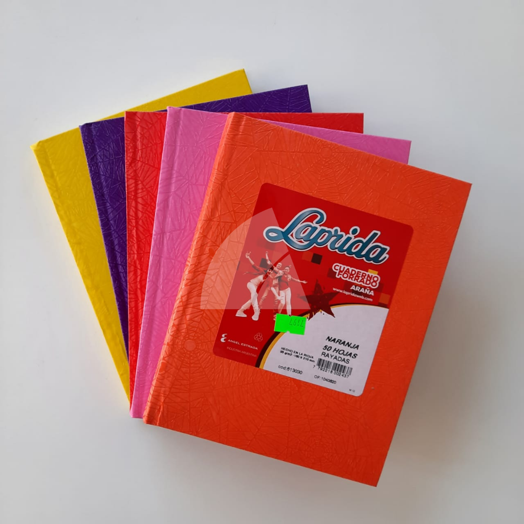 CUADERNO N3 LAPRIDA TAPA DURA  RAYADO x 50 hjs. (L7197)