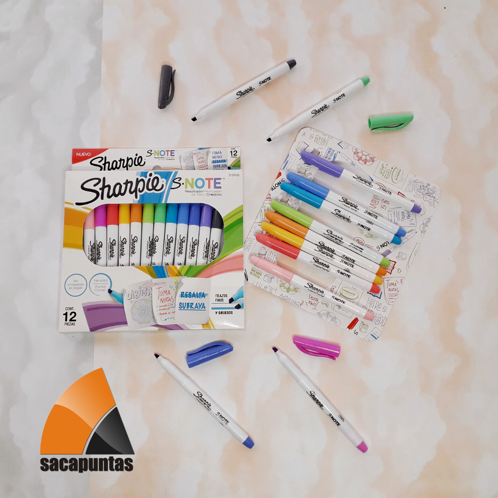 MARCADOR SHARPIE SNOTE CREATIVE  X12 COLORES (L51067)