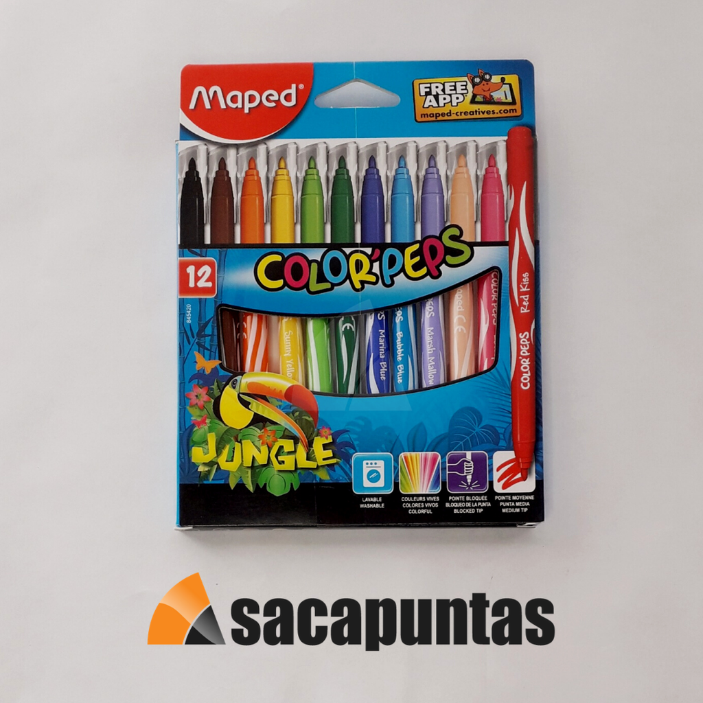 FIBRA MAPED JUNGLE x 12 COLORES (L88580)