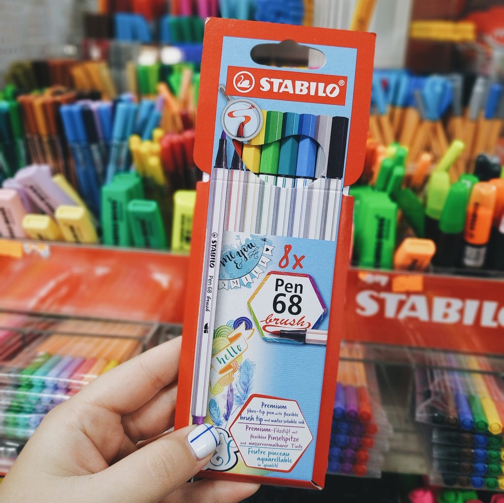 MARCADOR PEN 68 BRUSH X8 COLORES (S4934)