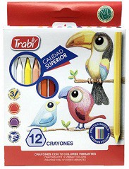 CRAYONES PLASTIPINT TRABI X12 COLORES (L21419)