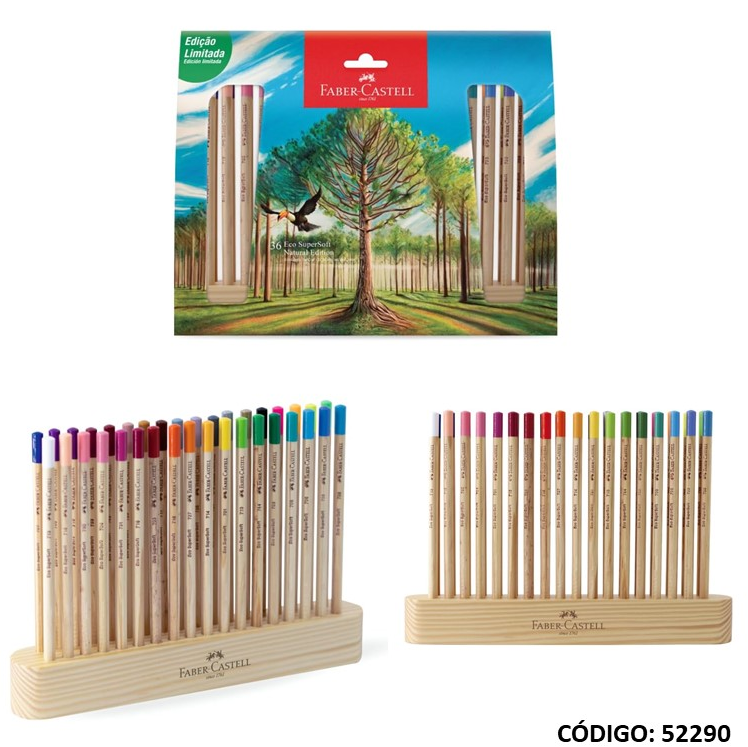 LAPIZ COLOR FABER CASTELL SUPERSOFT NATURAL X36 LARGOS (L52290)