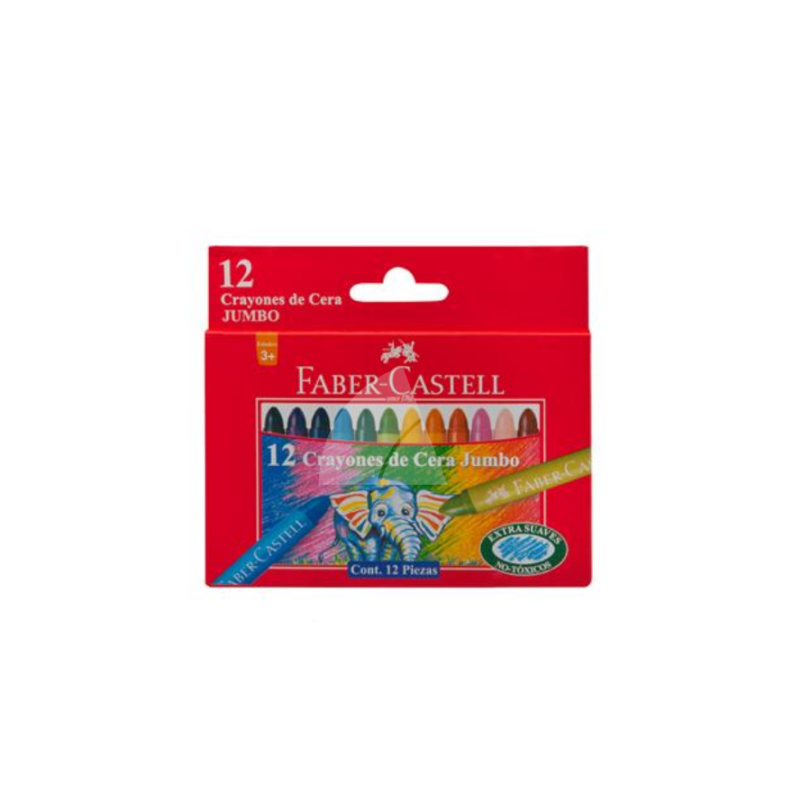LAPIZ/PASTA FABER JUMBO x 12 COLORES (L52380)