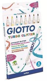 MARCADOR GIOTTO TURBO GLITTER  X8 COLORES (L19997)