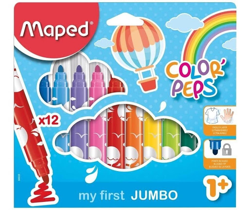 MARCADOR MAPED C.PEP'S MAXI X12 COLORES (L2491)