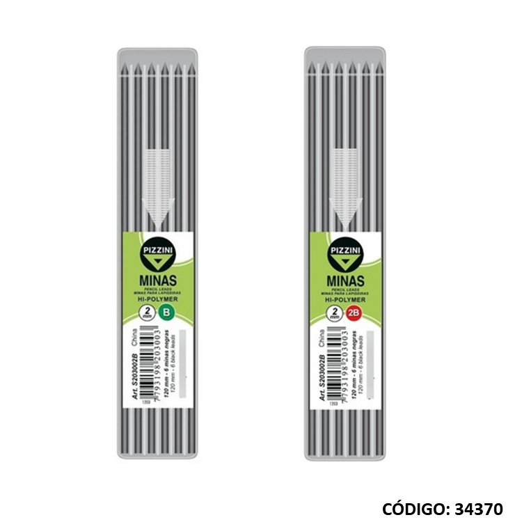 MINAS 2MM B PIZZINI x6unid. (L34370)