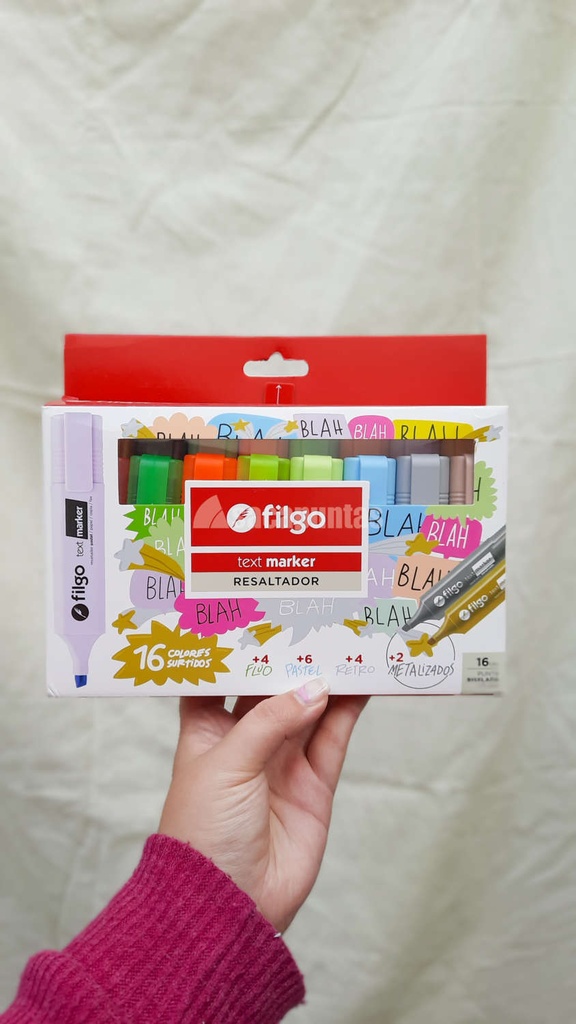 RESALTADOR FILGO TEXT MARKER X16 COLORES SURTIDO (L35500)