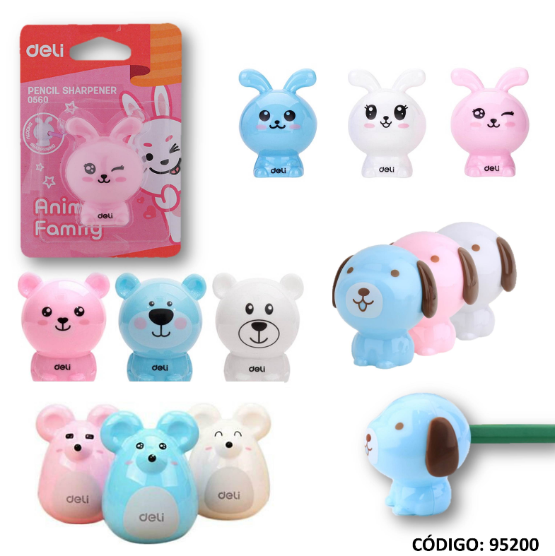 SACAPUNTAS PLASTICO DELI ANIMAL (L95200)