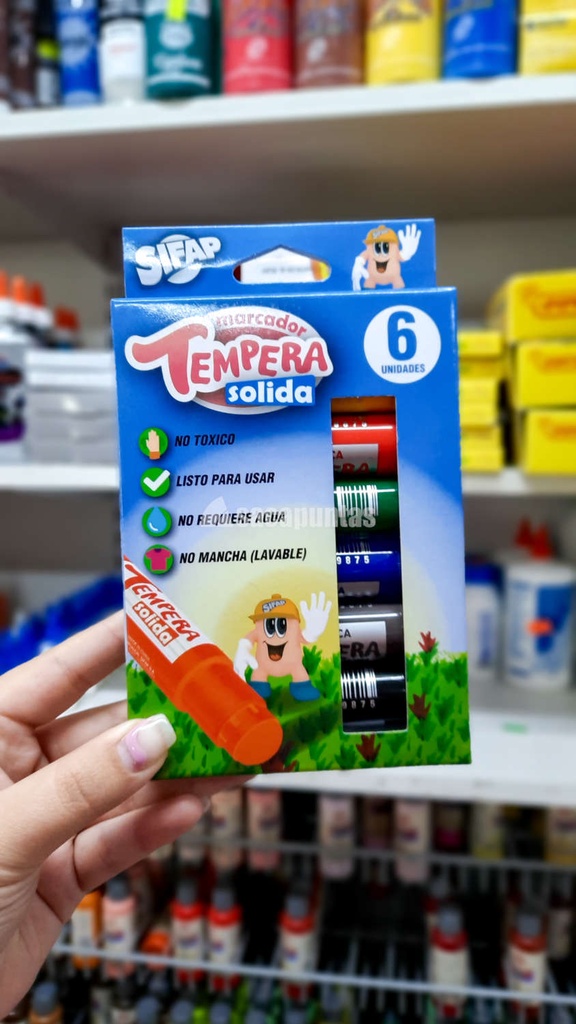 TEMPERA SOLIDA SIFAP CLASICA X6 COLORES (L117280)