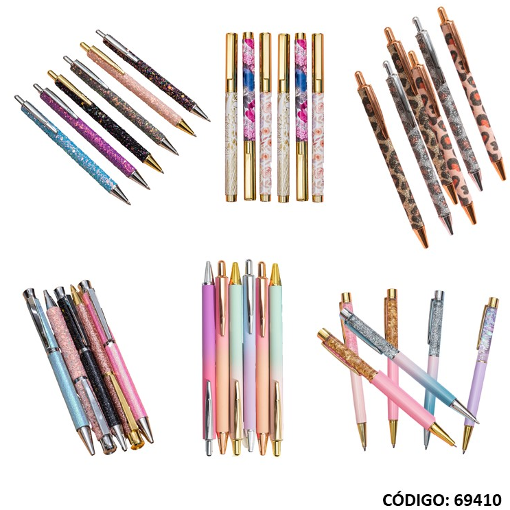 BOLIGRAFO FW GLITTER/PASTEL  (L69410)