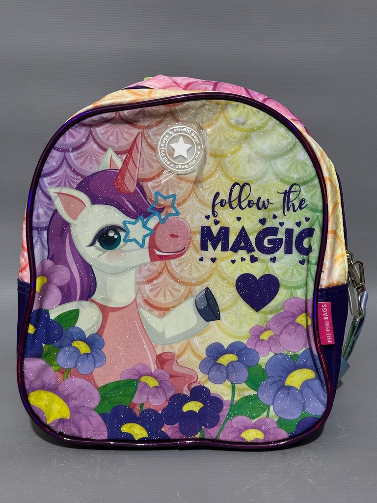 MOCHILA 12&quot; PHI-PHI  UNICORNIO JARDIN ESPALDA (L350020)