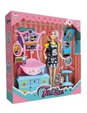 MUÑECA SET CON BAÑO FUQIER CON LUCES Y SONIDOS (J21913)