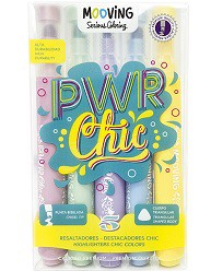 RESALTADOR MOOVING POWER CHIC X5 COLORES PASTEL (L22529)