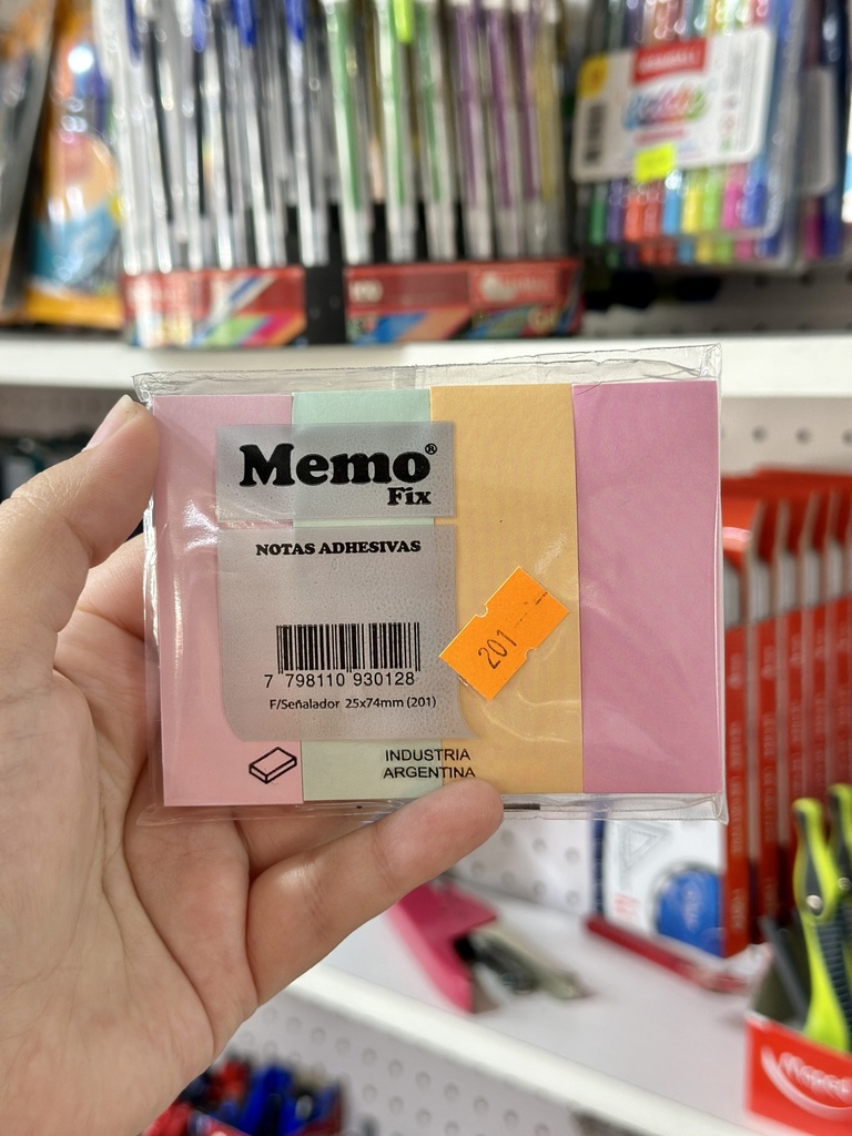 MEMO FIX F PASTEL SURTIDO x100hjs.(M201)