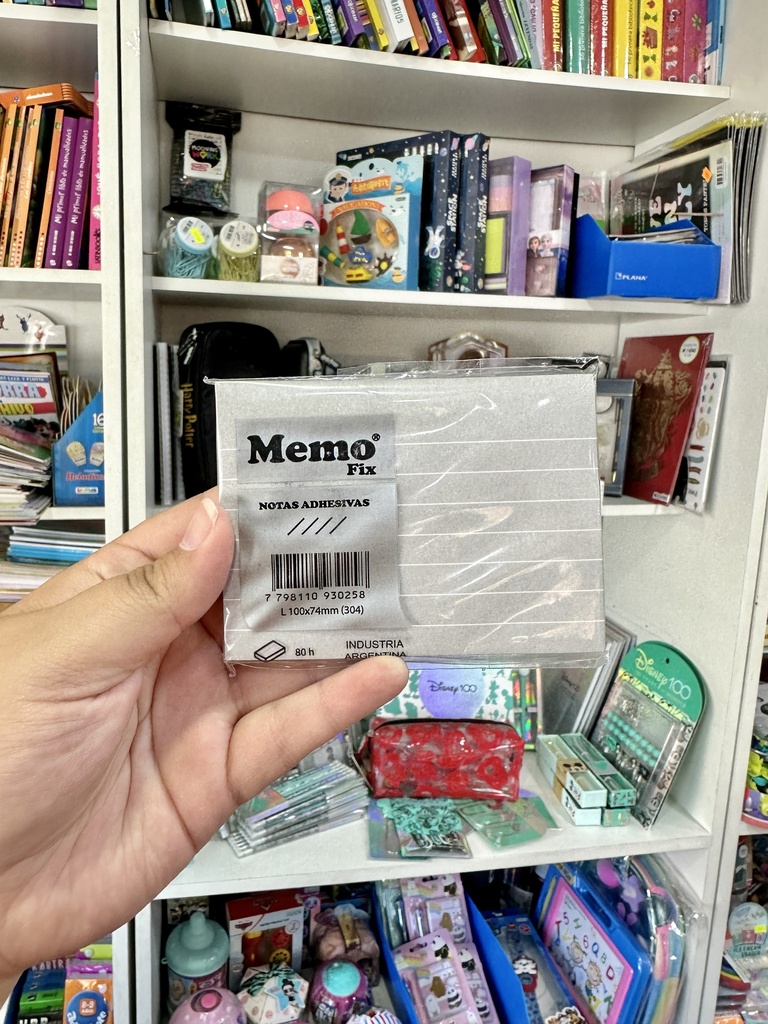MEMO FIX L RAYADO PASTEL x100HJS. (M304)