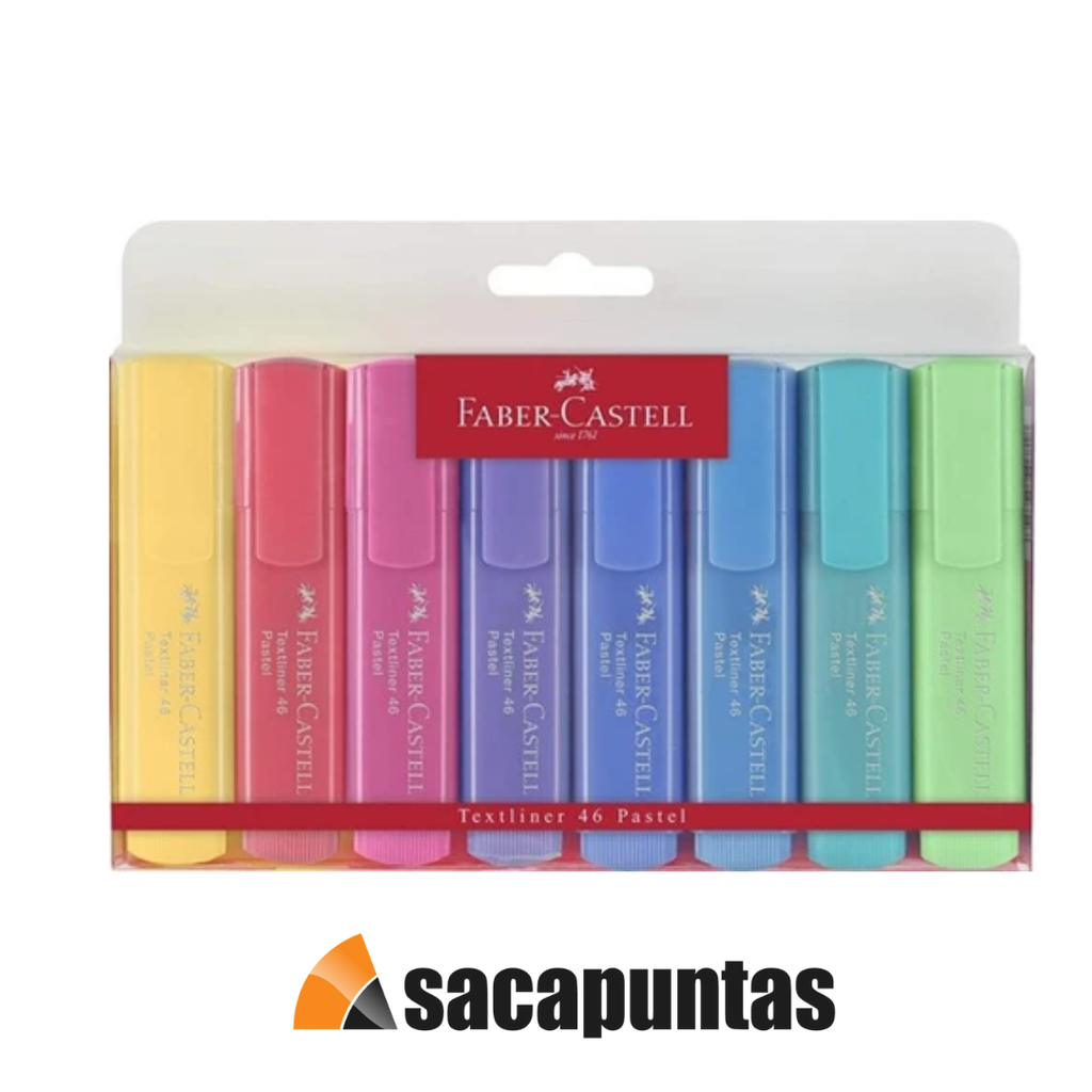RESALTADOR FABER TL46 ESTUCHE X8 PASTEL/FLUO/SURTIDOS (L134752)
