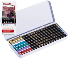 MARCADOR EDDING 1200 LATA X6 COLORES METALIZADOS (L13138)