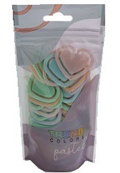 CLIP PASTEL PLASTICO LIGGO CORAZON X50 UNIDADES (L23302)