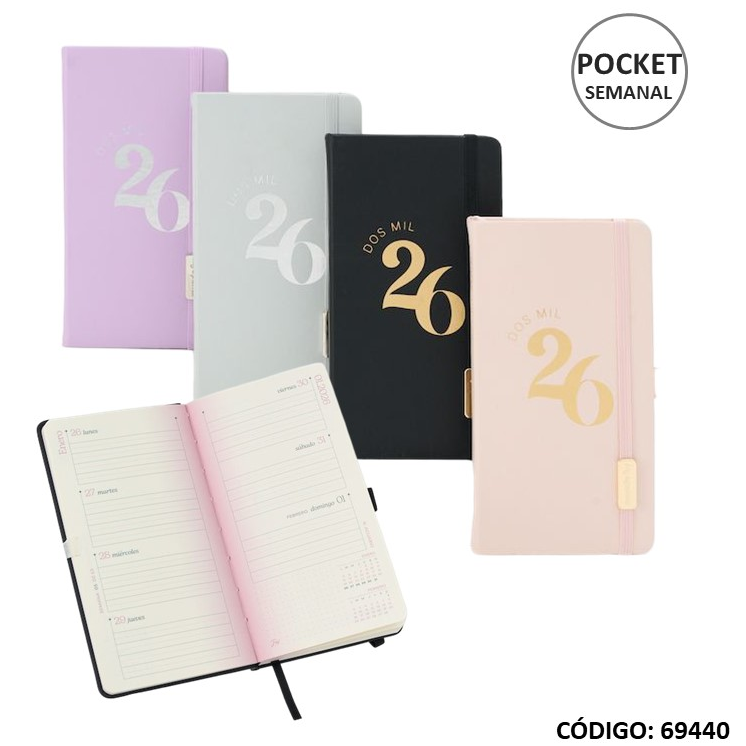 AGENDA 2026 F.W. POCKET SEMANAL ENCUADERNADA   (L69440)