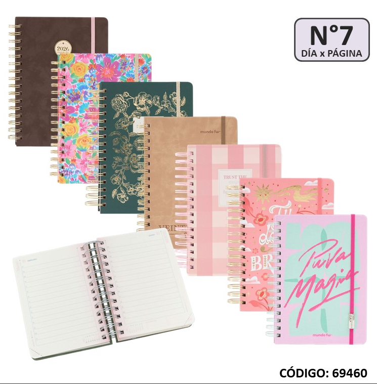 AGENDA 2027 F.W. N°7 DIA POR PAGINA CON ESPIRAL (L69460)