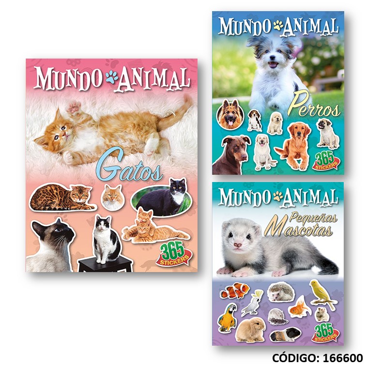 LIBRO DIDA MUNDO ANIMAL 365 STICKERS (L166600)