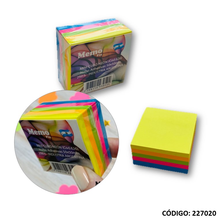 NOTA-AD MEMO FIX 50X50mm. FLUO (L227020)
