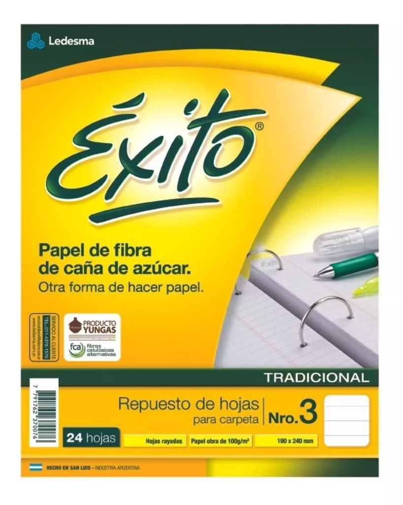 REPUESTO N3 EXITO ECOLOGICO RAYADO x 24hjs. (L7193R)