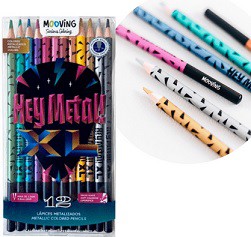 LAPIZ COLORING METALIZADO X12 COLORES (L24315)