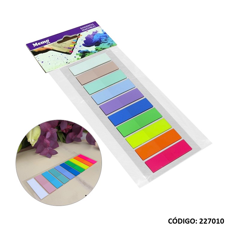 MEMO FIX BANDERITA SURTIDO X10 (L227010)