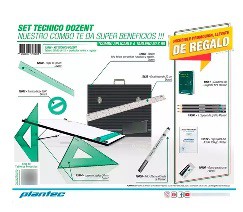 SET TECNICO DOZENT 50X60 TABLERO+ 6 UTILES+6 REGALOS (L24485)