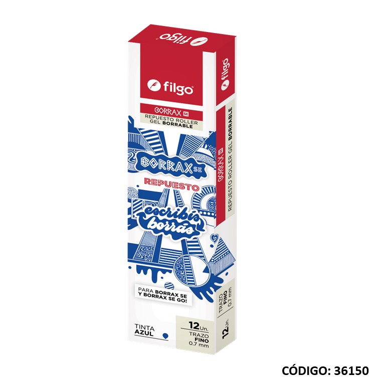 REPUESTO TANQUE FILGO ROLLER BORRAX BORRABLE AZUL (L36150)