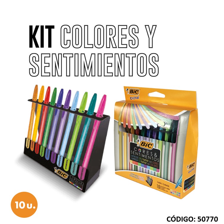BOLIGRAFOS BIC 1.2 COLORES Y SENTIMIENTOS (L50770)