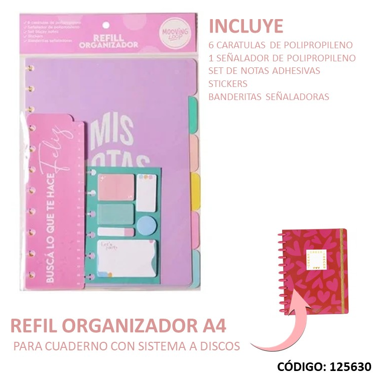 REPUESTO A4 MOOVING ORGANIZADOR (L125630)