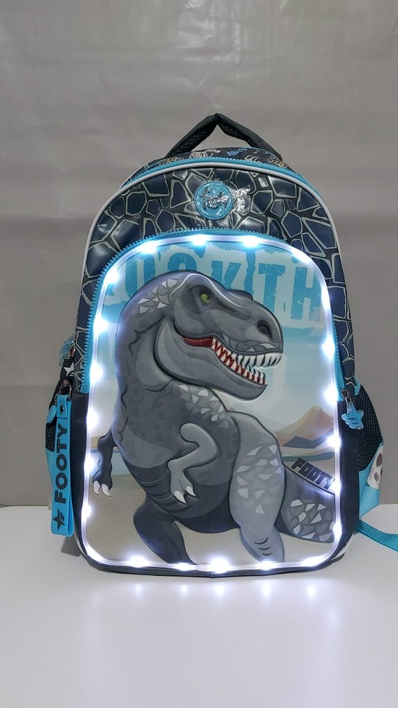 MOCHILA 18&quot; FOOTY DINO CON LUZ ESPALDA (L1474600)